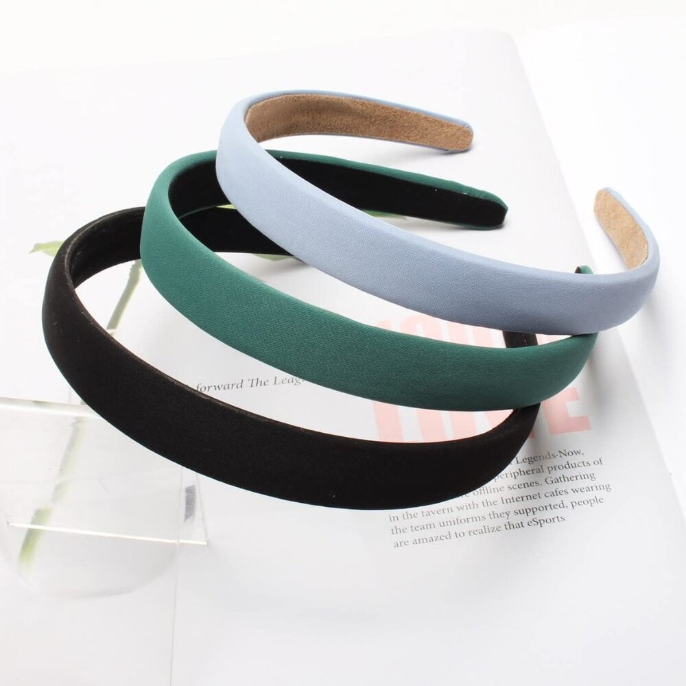 Solid Simple Headbands for Women 0.7inch Plain Soft Cloth Head Band No Slip Fash - Picture 3 of 8